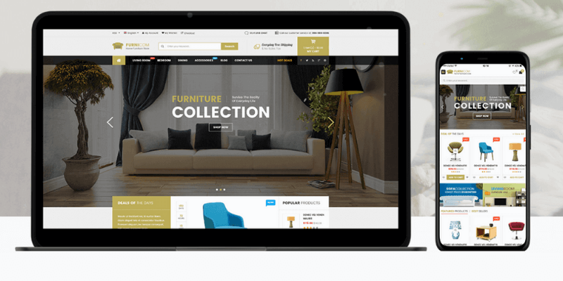 Thiết kế mẫu website nội thất